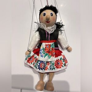Vintage Czech Folk  Marinette doll puppet